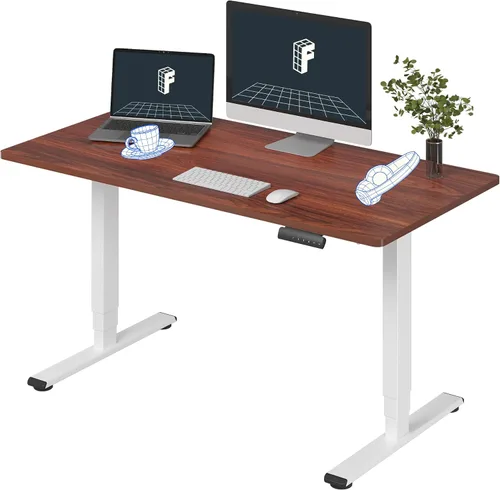 Vista 43 de FLEXISPOT E6 - Escritorio de pie eléctrico de 3 etapas con motor dual, 48 x 24, para usar sentado o de pie, soporta 220 lbs, altura ajustable