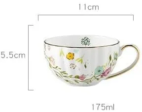Vista 2 de Tazas de café creativas de porcelana taza y platillo de cerámica juegos simples de diseño moderno tazas de café tazas para café decoración del hogar