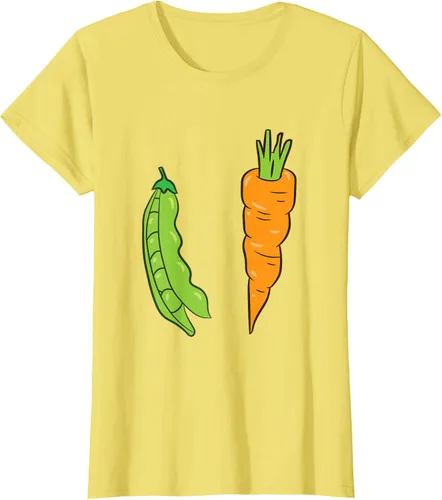 Vista 24 de Camiseta de disfraz de zanahoria con guisantes y zanahorias, Blanco, S