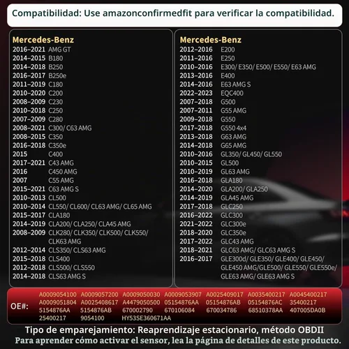 Vista 4 de Marsflex Sensor TPMS compatible con Mercedes Benz SMART AMG Freightliner Sprinter 433MHz 4pcs, sistema de monitoreo de presión de neumáticos
