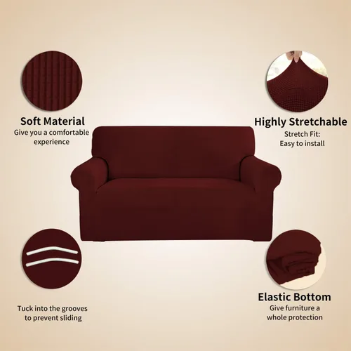 Vista 322 de Easy-Going - Funda elástica sobredimensionada para sofá, 1 pieza, protector muebles, suave, parte inferior elástica, para niños, tela jacquard