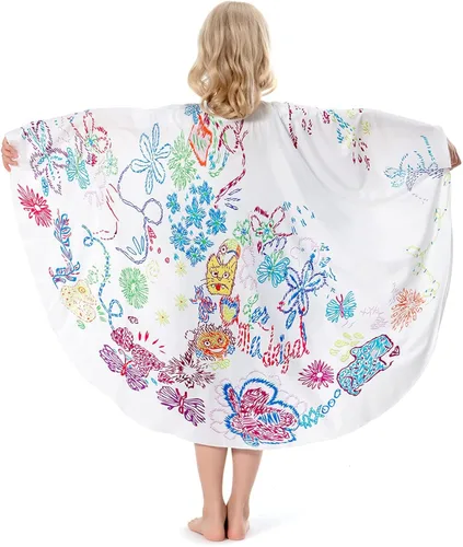 Vista 3 de Disfraz de Mirabel Madrigal para niños disfraz de Mirabel faldas de princesa capa de capa trajes de Halloween con bolsa