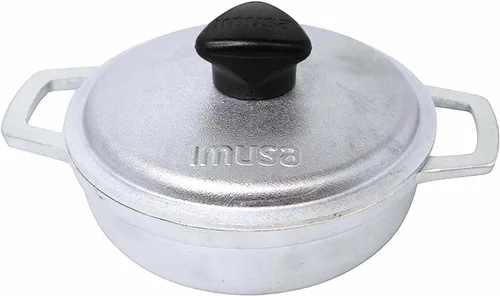 Vista 12 de IMUSA Caldero - Olla con tapa de cristal de 2 cuartos de galón, 7.9 in, aluminio fundido, perfecta para servir grupos pequeños, asas remachadas