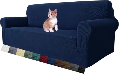 Vista 43 de MAXIJIN Funda elástica para silla con brazos, 1 pieza para sofá o silla de estar, funda antideslizante (31-46 pulgadas), protector de muebles que se