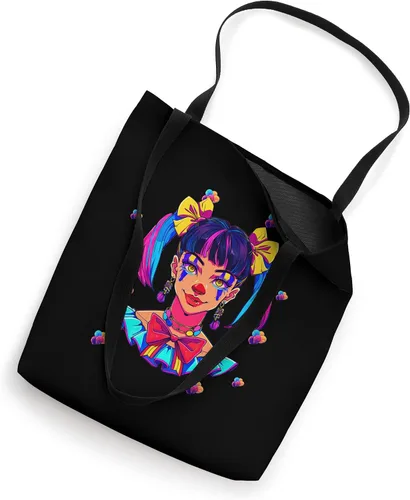 Vista 2 de Cute Streetwear synthwave 80s 90s retro anime girls clown Tote Bag