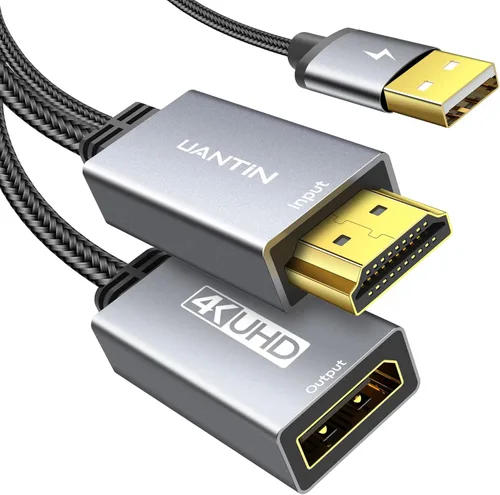Vista 10 de UANTIN Adaptador HDMI a DisplayPort, 4K @60Hz Uni-Direccional solamente - 1
