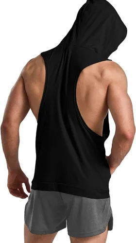 Vista 6 de GYM REVOLUTION Camiseta sin mangas para hombre, con estampado muscular, para entrenamiento, gimnasio, fitness, sin mangas