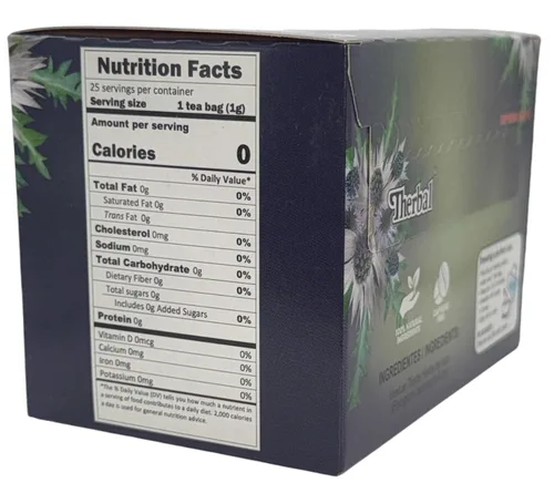 Vista 2 de Té de Hierba del Sapo (té de cardo mexicano) - 25 bolsas - 100% natural, vegano - Marca Therbal Premium