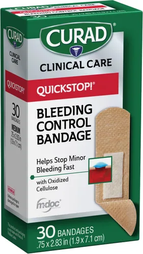 Vista 2 de CURAD QuickStop! Vendajes de tela flexible, 0.75 x 2.83 pulgadas, 30/caja, una caja