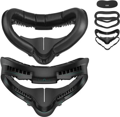 Vista 5 de KIWI design Almohadilla de cojín facial y correa de batería cómoda compatible con Quest 2