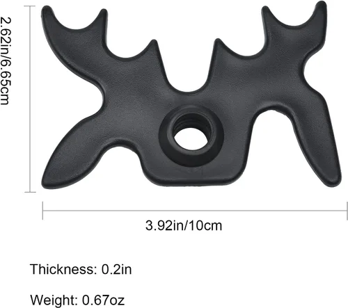 Vista 2 de Paquete de 4 cabezales de puente para taco de billar, accesorios de plástico para mesa de billar, puente de plástico negro, cabeza de puente