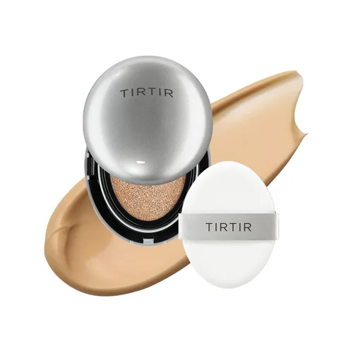 Vista 42 de [*Tamaño mini*] TIRTIR Aura Glow Silver Cushion Base de cojín coreana, (#13N Fair Ivory, 0.15 onzas líquidas)