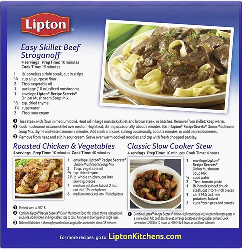Vista 4 de LIPTON SECRETOS DE LA RECETA SOPA SECA MEZCLA CEBOLLA SETA 2 CT POR CAJA