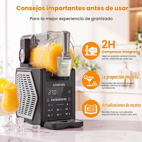 Vista 10 de Máquina de granizado para el hogar, máquina de helado de 85 onzas Negro