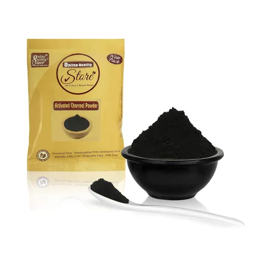 Vista 3 de Online Quality Store Combo de polvo de carbón activado de 1.76 oz con polvo de cáscara de naranja, 1.76 oz y polvo multani Mitti de 1.76 oz