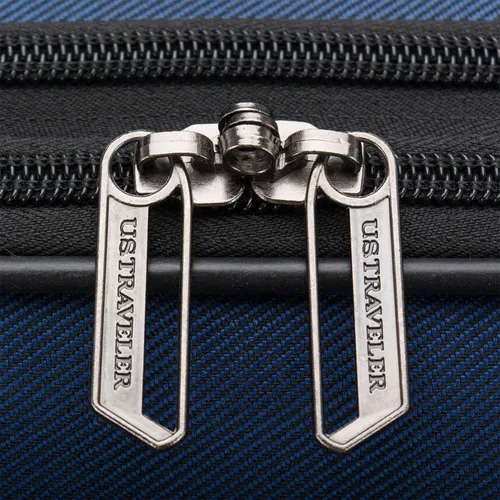 Vista 9 de U.S. Traveler Aviron Bay - Equipaje extensible con ruedas giratorias, Azul marinoflor y brillo), US08125N23