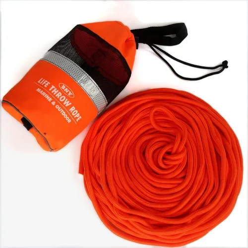 Vista 6 de BNY - Bolsa de tiro para rescate acuático con cuerda flotante reflectante de 98 pies, línea de lanzamiento flotante para kayak, navegación en aguas