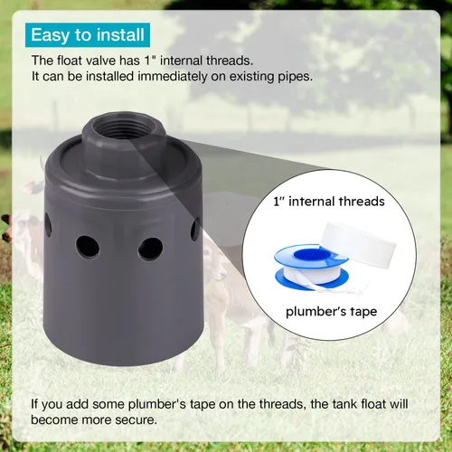 Vista 6 de Válvula de flotador de 1 pulgada, llenado automático de agua, mantenimiento de un nivel de agua constante Válvula de cierre automático de agua
