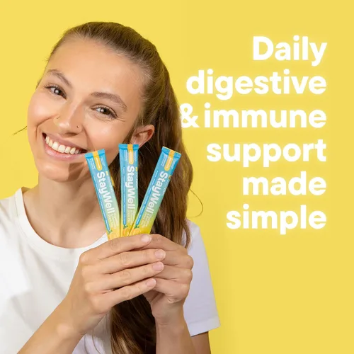 Vista 4 de DAILYNOURI StayWell - Mezcla de bebida digestiva e inmunitaria Apoya la salud intestinal, la digestión, la inmunidad y la energía Probióticos