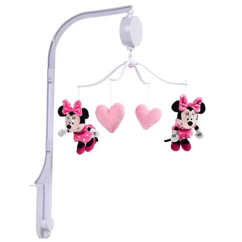 Vista 2 de Lambs & Ivy Disney Baby Minnie Mouse Love Pink Musical Móvil para cuna de bebé