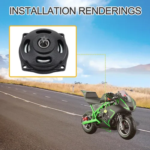 Vista 6 de GOOFIT Pequeño tambor de embrague de caja de cambios de 6 dientes para bicicleta de bolsillo de 2 tiempos 47cc 49cc
