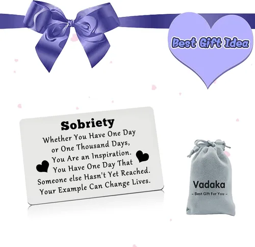 Vista 7 de Regalo de recuperación de adicciones para mujeres y hombres, tarjeta de inserción de billetera de metal, regalo de sobriedad, regalo de recuperación