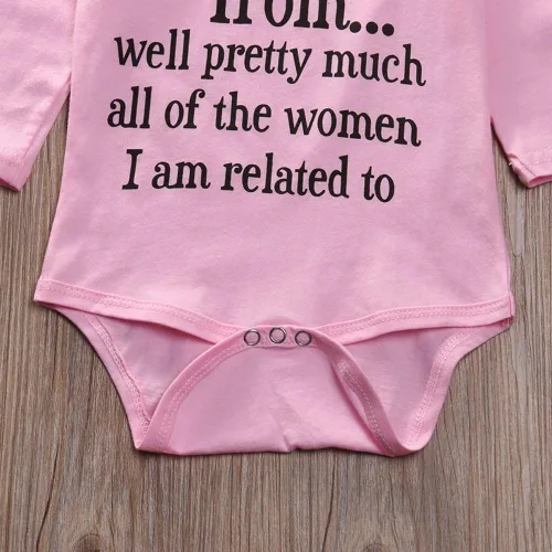 Vista 6 de Mameluco de algodón para bebé recién nacido, con estampado de letras divertidas, para bebés y niñas