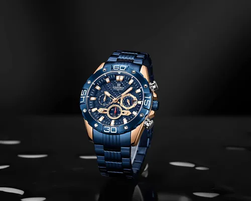 Vista 3 de Naviforce - Reloj de pulsera analógico para hombre con cronógrafo de acero inoxidable