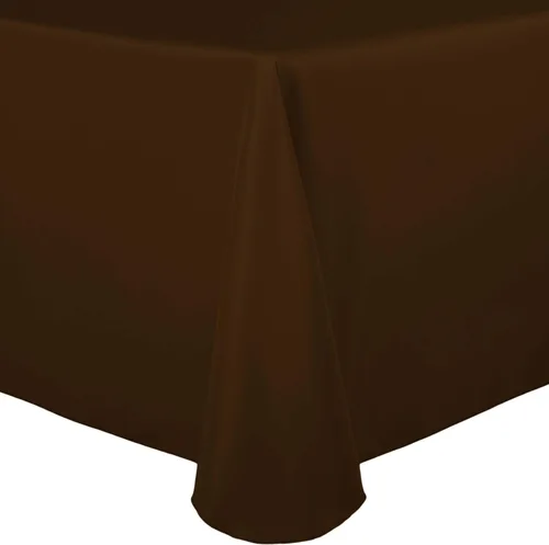 Vista 10 de Ultimate Textile Mantel ovalado de lino de poliéster de 60 x 102 pulgadas, color marrón cobre