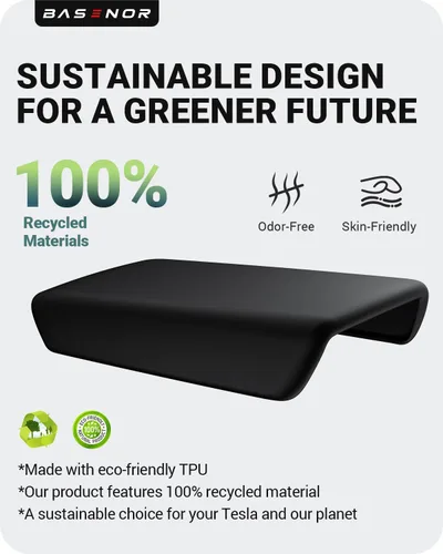 Vista 9 de BASENOR Funda para consola central mejorada para Tesla Modelo Y Modelo 3, funda de reposabrazos de TPU antideslizante, accesorios interiores