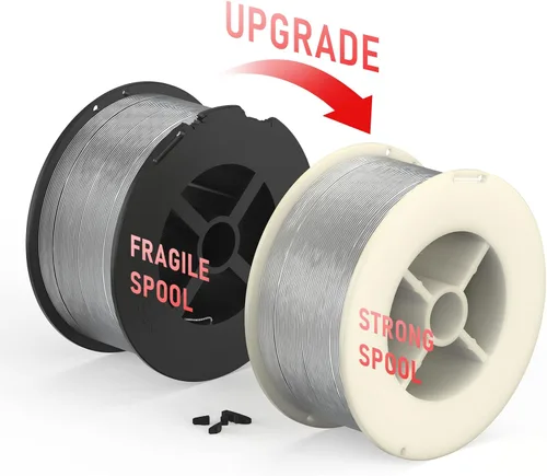 Vista 5 de YESWELDER - Alambre de soldadura de silicio y aluminio, ER4043, diámetro de 0,76 mm, carrete de 0,45 kg de plástico ABS fuerte, alambre MIG