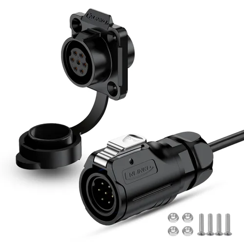 Vista 18 de CNLINKO Conector Circular de Panel IP68 M16 de Plástico de 3 Pines Macho y Hembra Eléctrico Impermeable Arnés de Cables Automático Soldadura