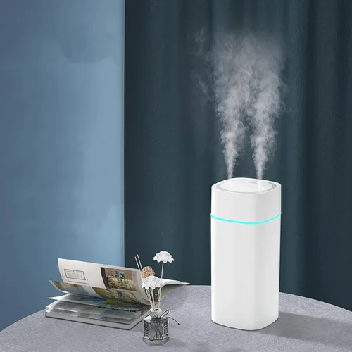 Vista 5 de Mini humidificadores portátiles JORMEY - Humidificador silencioso de niebla fría con anillo LED suave, humidificador de escritorio de 21.1 fl oz