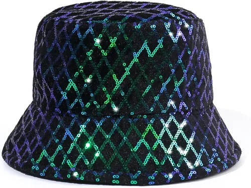 Vista 9 de MILAKOO Rock Metallic Bucket Hat Gorra reversible Unisex pescador ala ancha Rock Punk Hippie Sombrero