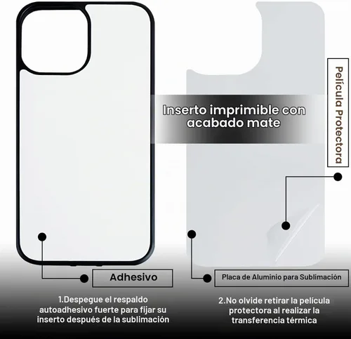 Vista 3 de Konohan 6 piezas de sublimación en blanco funda para teléfono imprimible para bricolaje, personalizable, prensa de calor, funda protectora de goma