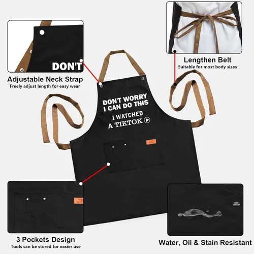 Vista 5 de Regalos para papá, mamá, regalos de Navidad para el esposo de parte de la esposa, delantales de cocina, regalo de aniversario para hombres, mujeres