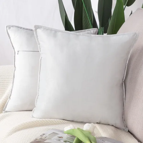 Vista 10 de MADIZZ Juego de 2 fundas de almohada decorativas de terciopelo súper suave con borlas, estilo de lujo, funda de almohada para sofá y dormitorio