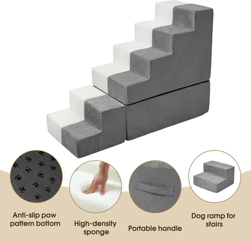 Vista 11 de Escalera para perros para camas altas de 30 pulgadas de alto