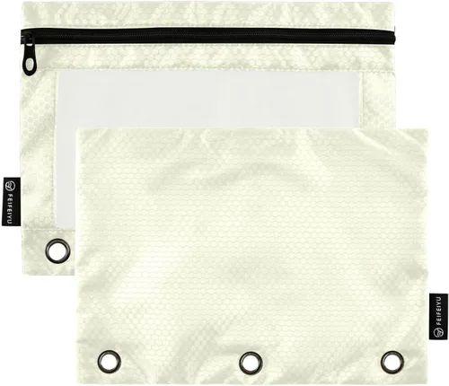Vista 17 de Gredecor Estuche para lápices con 3 anillos con cremallera negra, paquete de 2 unidades, organizador de carpetas transparentes para ventana escolar