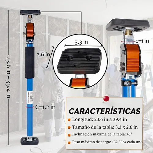 Vista 2 de SAND MINE Herramienta de tercera mano, poste de soporte ajustable, sistema de soporte de tercera mano, barra de soporte de acero para gatos