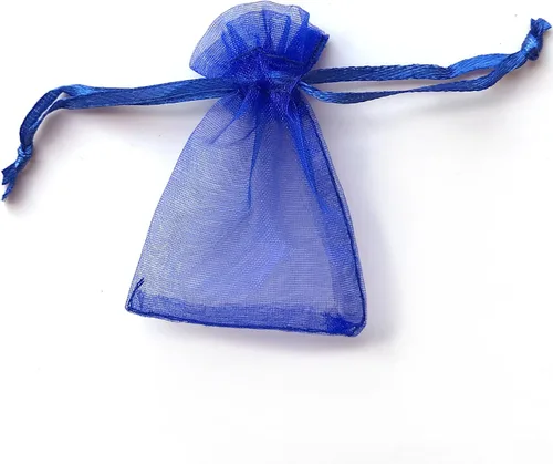 Vista 9 de ATCG 50 bolsas de organza grandes con cordón de 8 x 12 pulgadas, decoración de festivales, bodas, fiestas, bolsas de maquillaje (azul aguamarina)
