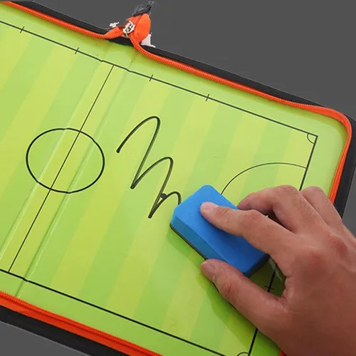 Vista 8 de Pure Vie Tabla magnética de tácticas de entrenamiento de fútbol, portapapeles de fútbol portátil para entrenadores de fútbol de borrado en seco