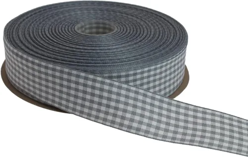 Vista 52 de Cinta a cuadros de 50 yardas cada rollo 100% poliéster con borde tejido (1/1-2 pulgadas x 50 yardas, negro)