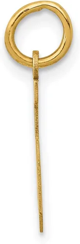 Vista 2 de Dije pequeño con número 5 pulido de oro amarillo de 14 k, 0.709 in x 0.276 in, Metal