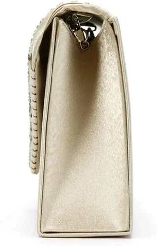 Vista 3 de Bolso de mano para mujer, con diamantes de imitación de satén esmerilado para boda