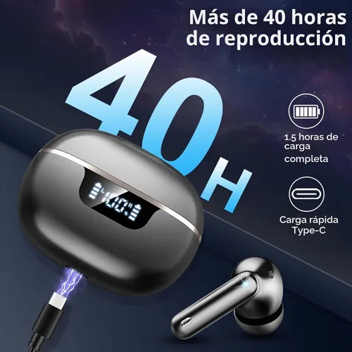 Vista 4 de Jxrev Auriculares inalámbricos mejorados 2026, auriculares Bluetooth 5.4 de 50 horas de reproducción con 4 micrófonos ENC con cancelación de ruido