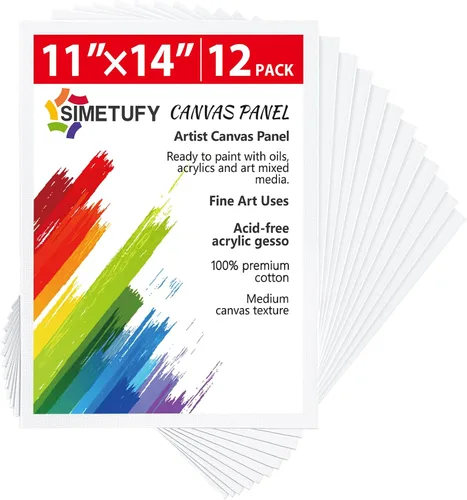 Vista 21 de Simetufy Paquete de 12 Tableros de Lienzo Pequeños para Pintura de 4 x 6 pulgadas - Paneles de Mini Lienzo de 100% Algodón sin Ácidos Imprimados