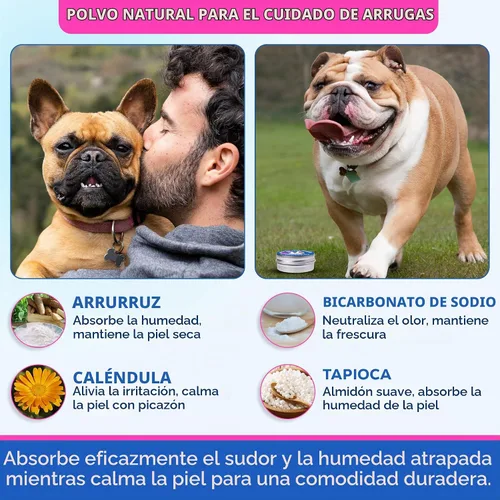 Vista 2 de Bulldog - Polvo para el cuidado de las arrugas, control de humedad y olores