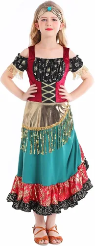 Vista 8 de Seasons Disfraz de gitana Starlight para niñas, cosplay de Halloween