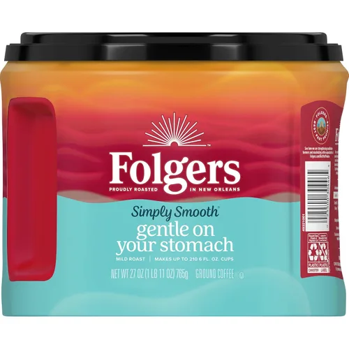 Vista 8 de Folgers Simply Smooth - Café molido de tueste suave, recipiente de 27 onzas